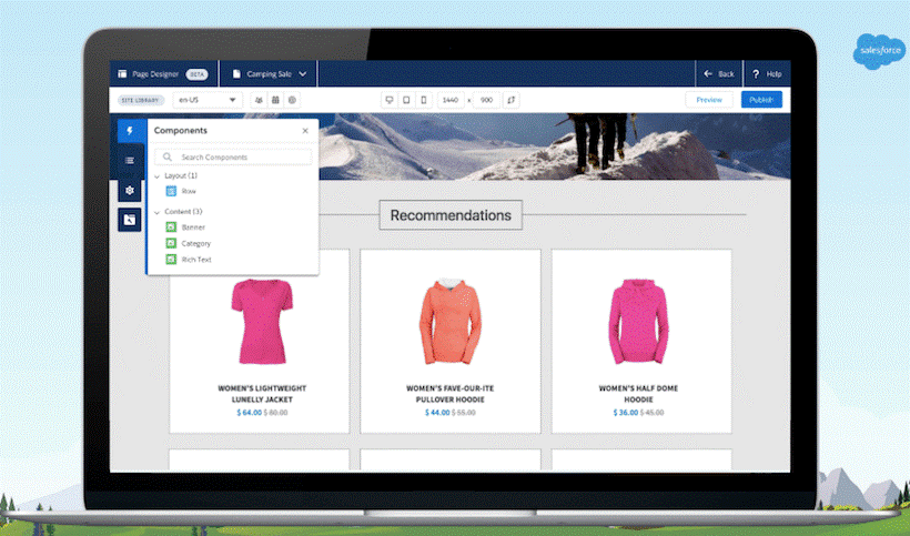 Design your Storefront Pages with Salesforce’s Page Designer Plus